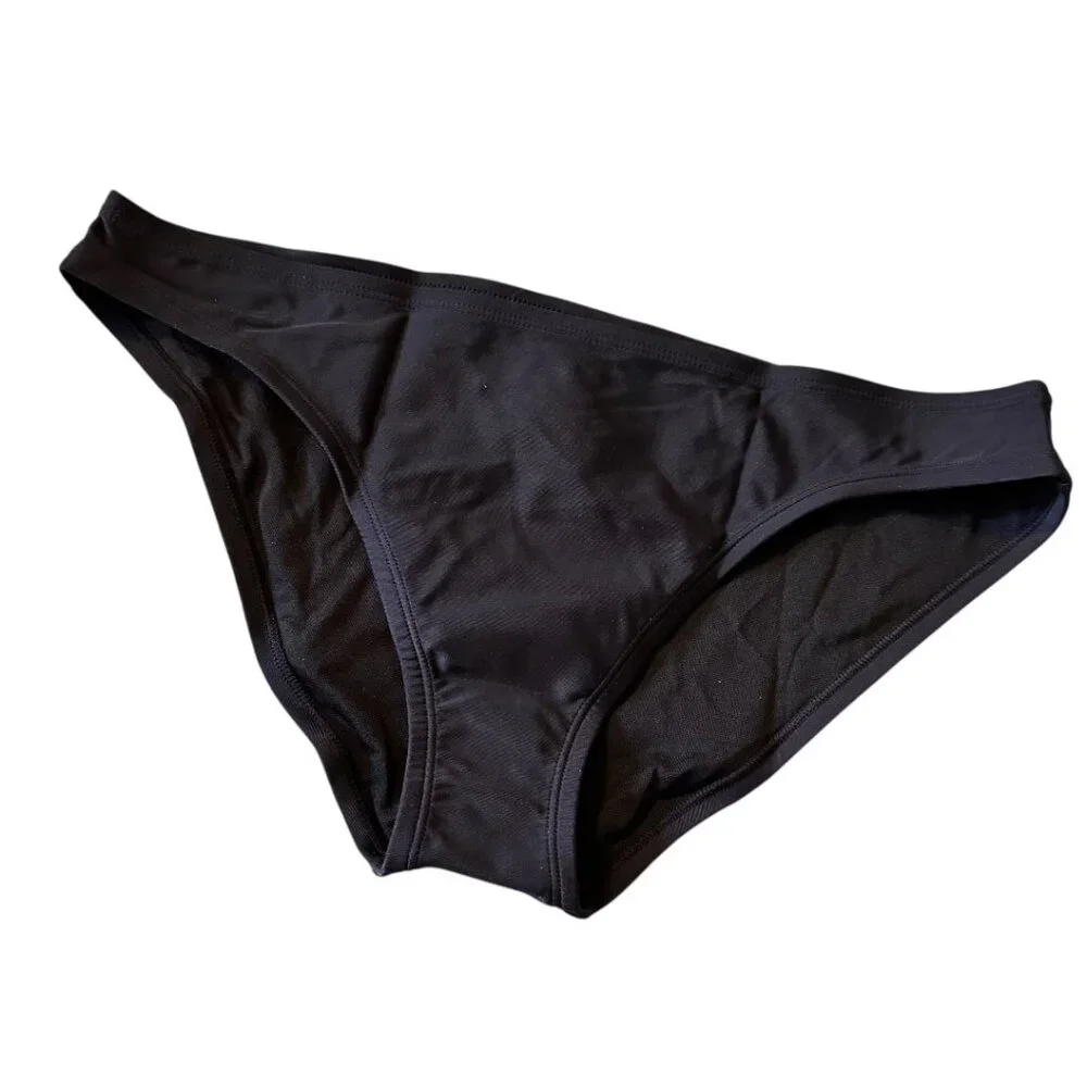 Adidas Women’s Black Hipster Bikini Bottom Size L NWT